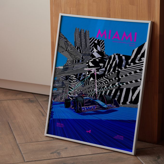 Miami 2024 Alpine F1 Poster