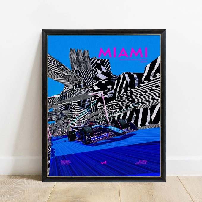 Miami 2024 Alpine F1 Poster