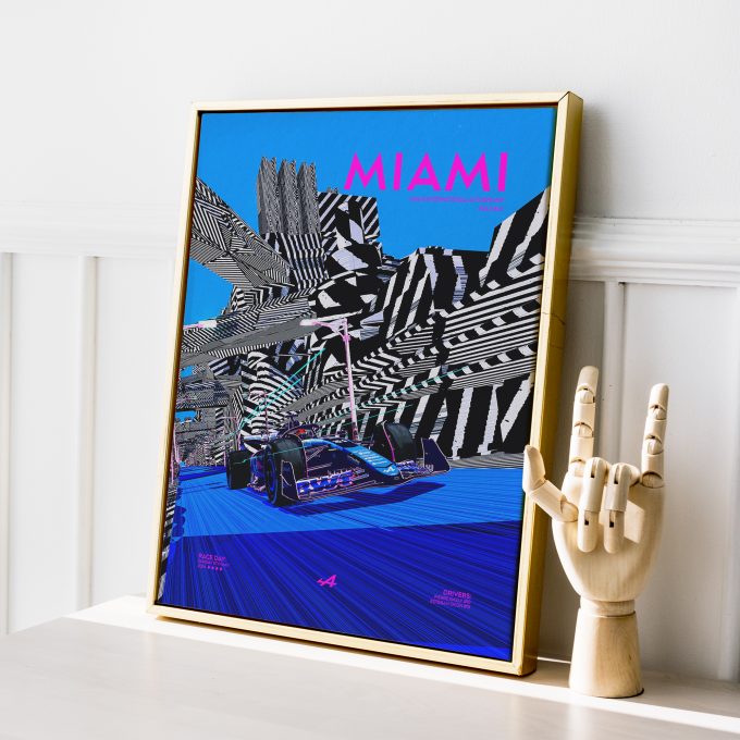Miami 2024 Alpine F1 Poster