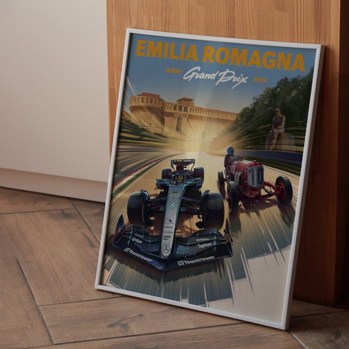 Emilia Romagna 2024 Mercedes F1 Poster