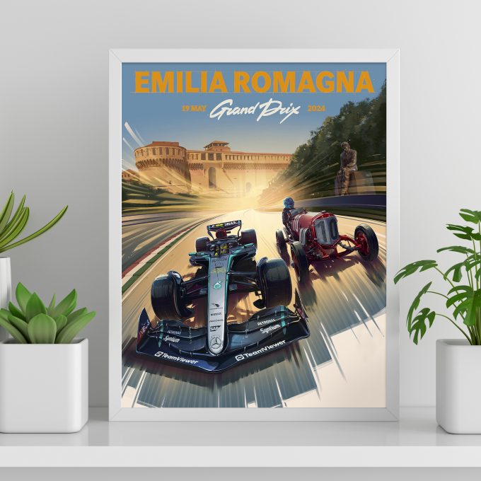 Emilia Romagna 2024 Mercedes F1 Poster