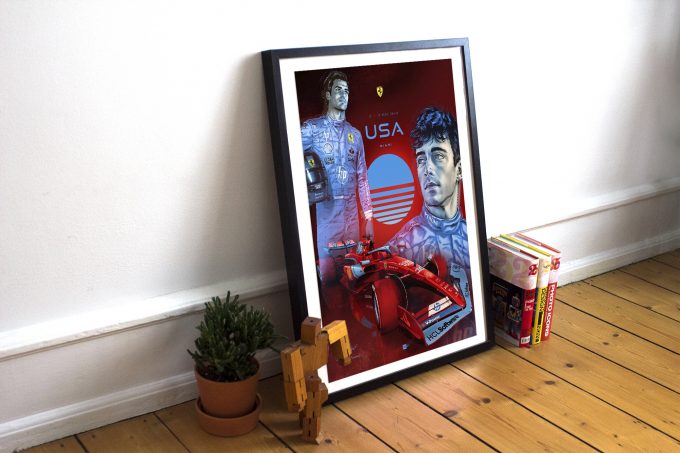 Miami 2024 Ferrari F1 Poster
