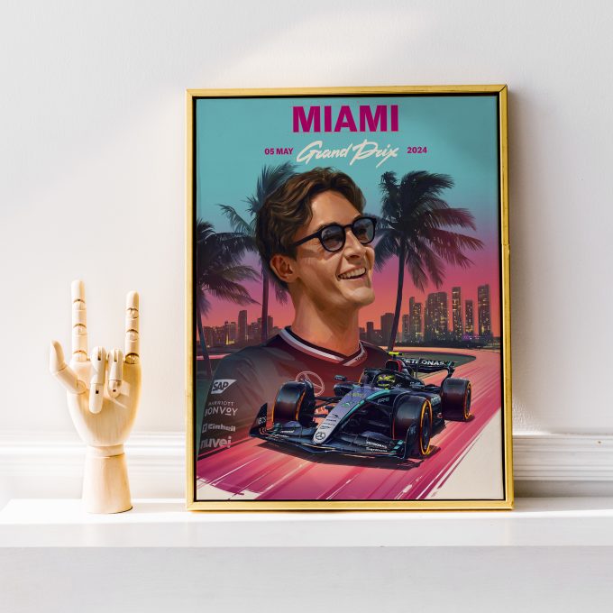 Miami 2024 Mercedes F1 Poster