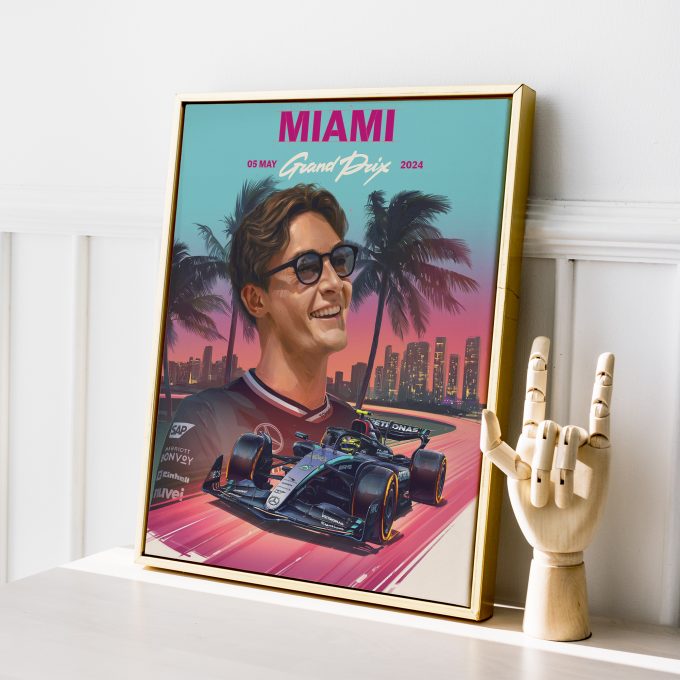 Miami 2024 Mercedes F1 Poster