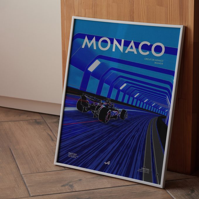 Monaco 2024 Alpine F1 Poster