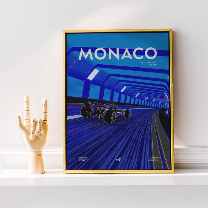 Monaco 2024 Alpine F1 Poster