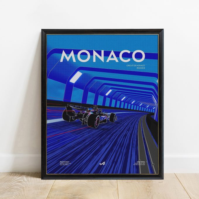 Monaco 2024 Alpine F1 Poster
