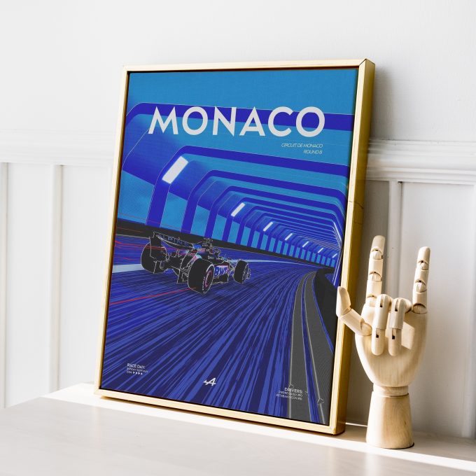 Monaco 2024 Alpine F1 Poster