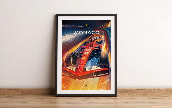 Monaco 2024 Ferrari F1 Poster