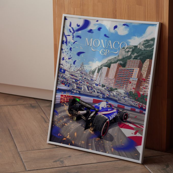 Monaco 2024 Racing Bulls F1 Poster