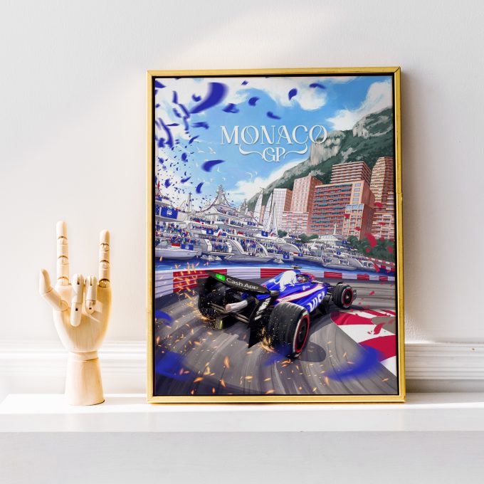 Monaco 2024 Racing Bulls F1 Poster