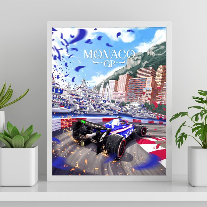 Monaco 2024 Racing Bulls F1 Poster