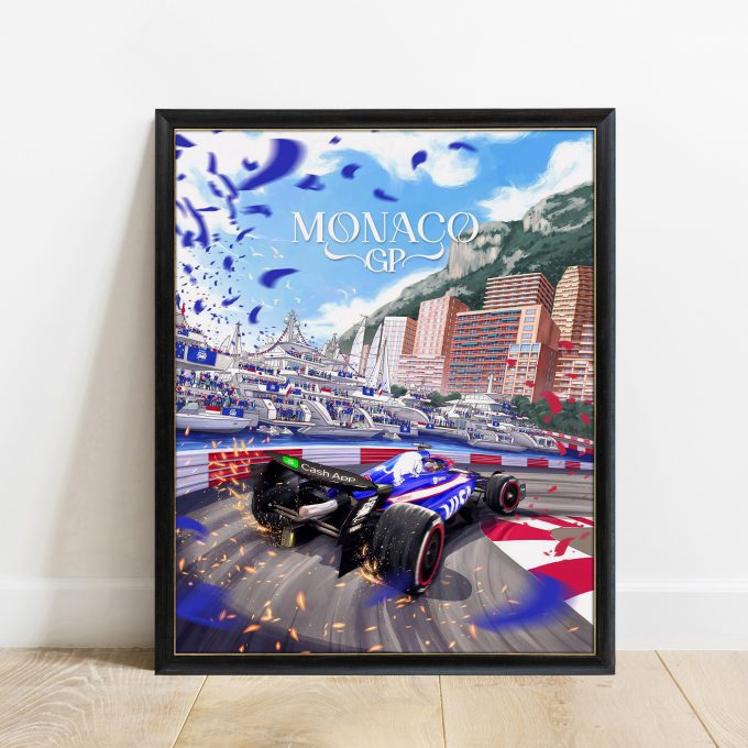 Monaco 2024 Racing Bulls F1 Poster