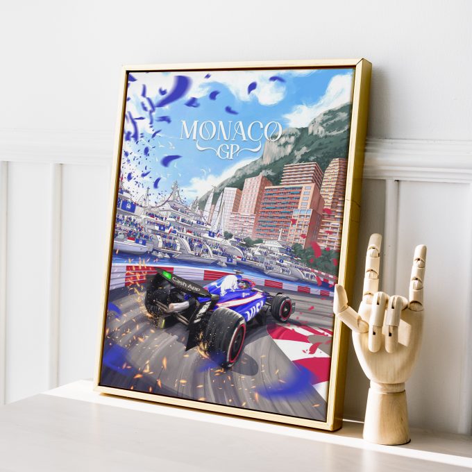 Monaco 2024 Racing Bulls F1 Poster