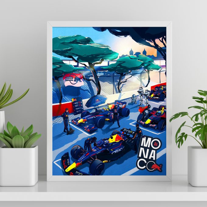 Monaco 2024 Red Bull F1 Poster
