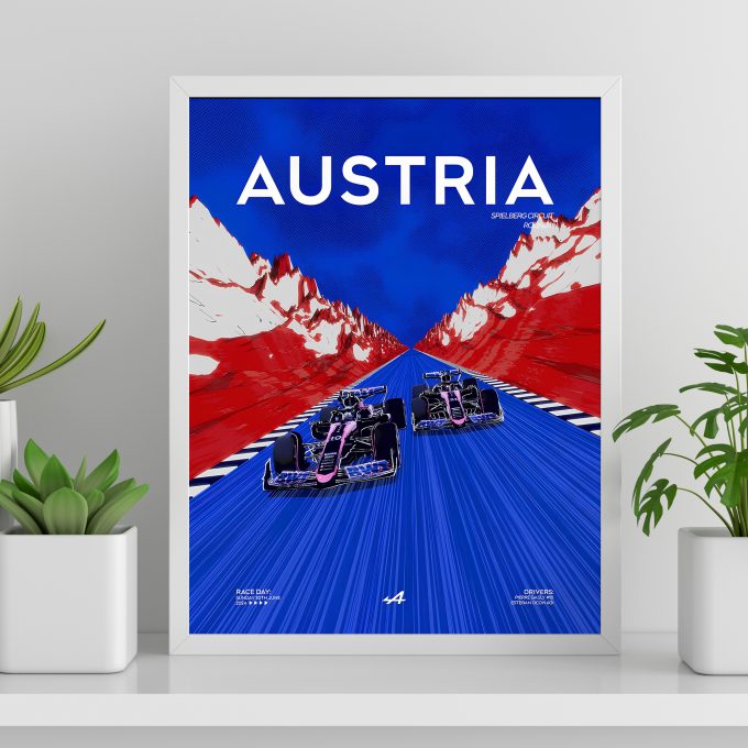 Austria 2024 Alpine F1 Poster