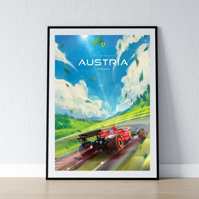 Austria 2024 Ferrari F1 Poster