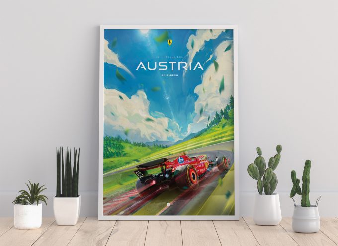Austria 2024 Ferrari F1 Poster