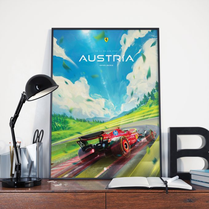 Austria 2024 Ferrari F1 Poster