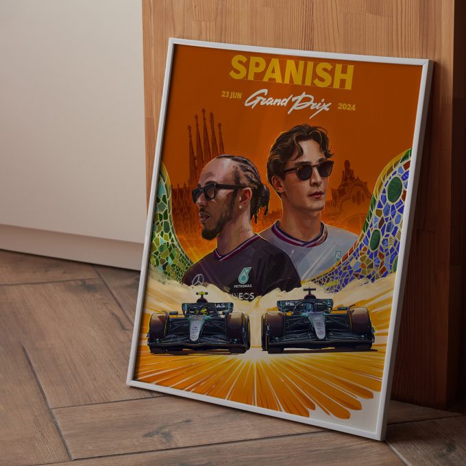 Spain 2024 Mercedes F1 Poster