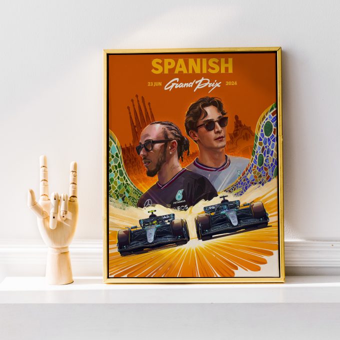 Spain 2024 Mercedes F1 Poster