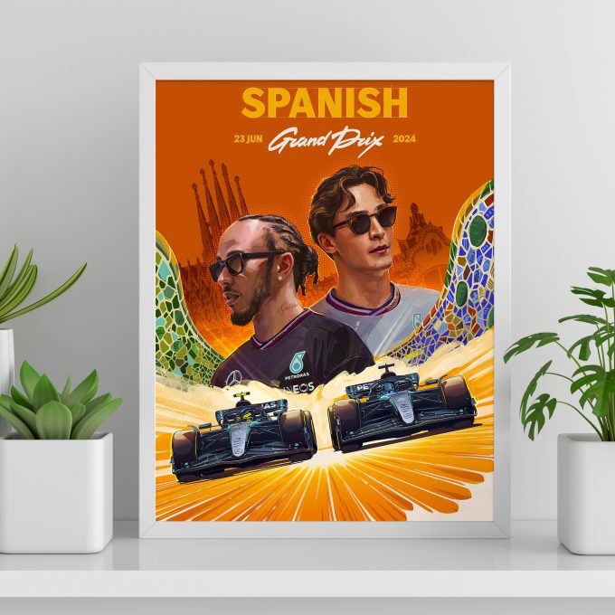 Spain 2024 Mercedes F1 Poster