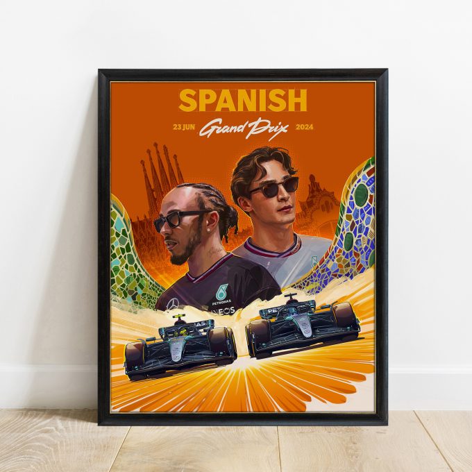 Spain 2024 Mercedes F1 Poster