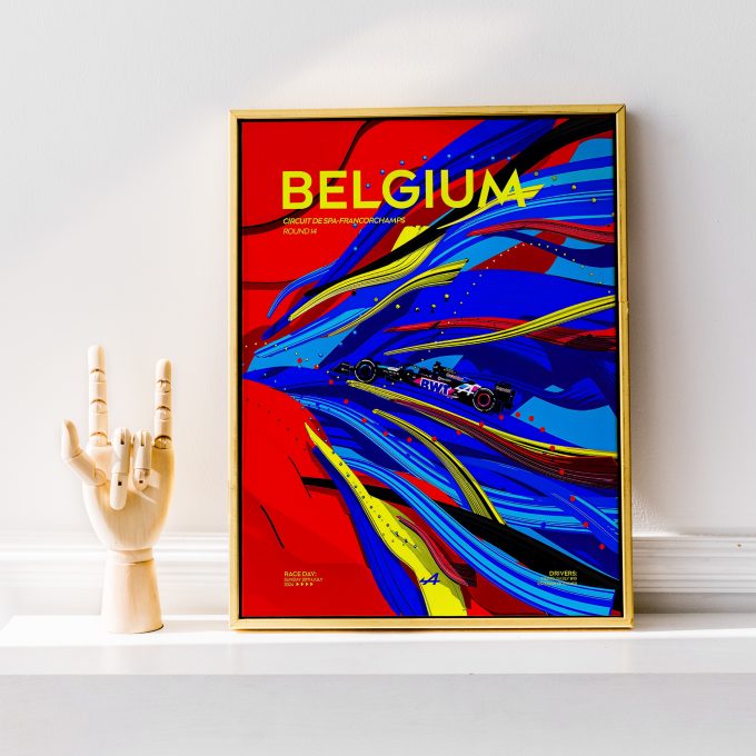 Belgium 2024 Alpine F1 Poster