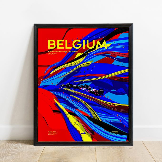 Belgium 2024 Alpine F1 Poster