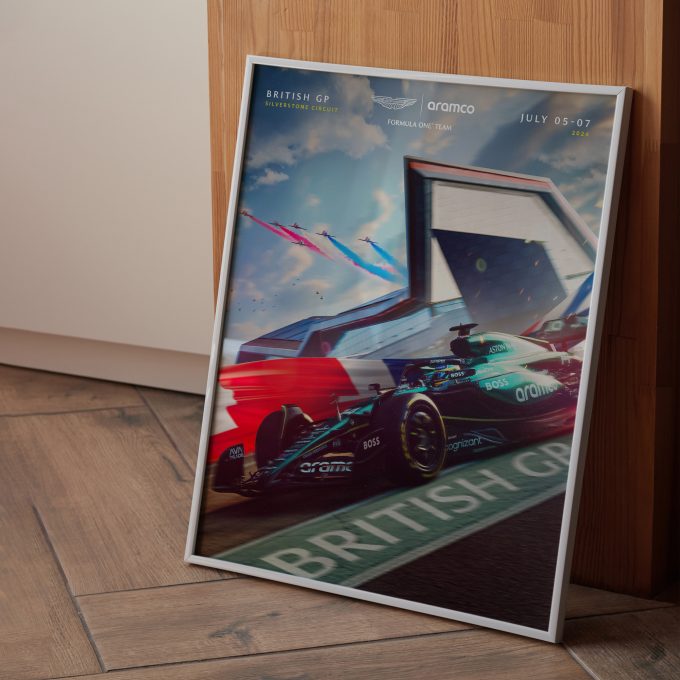 Great Britain 2024 Aston Martin F1 Poster