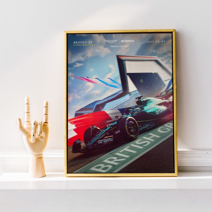 Great Britain 2024 Aston Martin F1 Poster