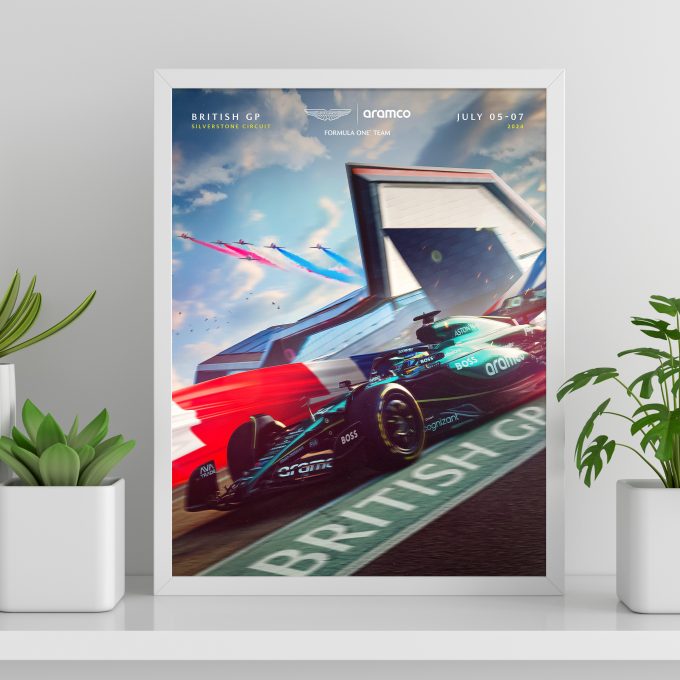 Great Britain 2024 Aston Martin F1 Poster