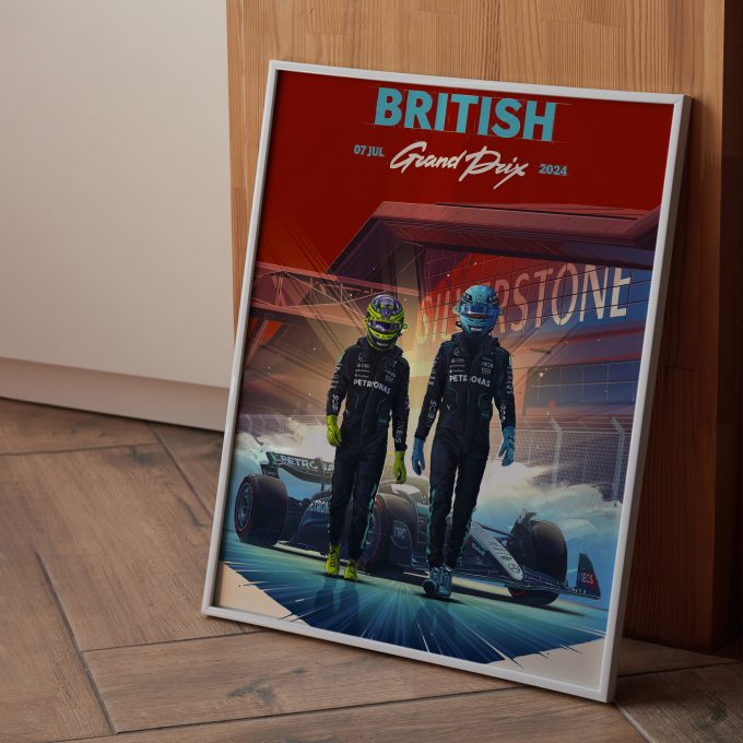 Great Britain 2024 Mercedes F1 Poster