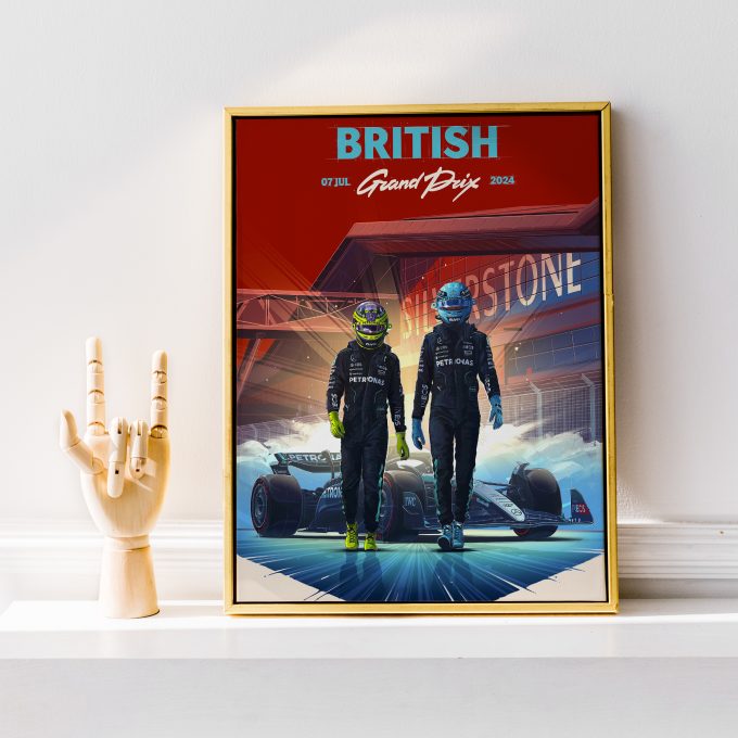 Great Britain 2024 Mercedes F1 Poster
