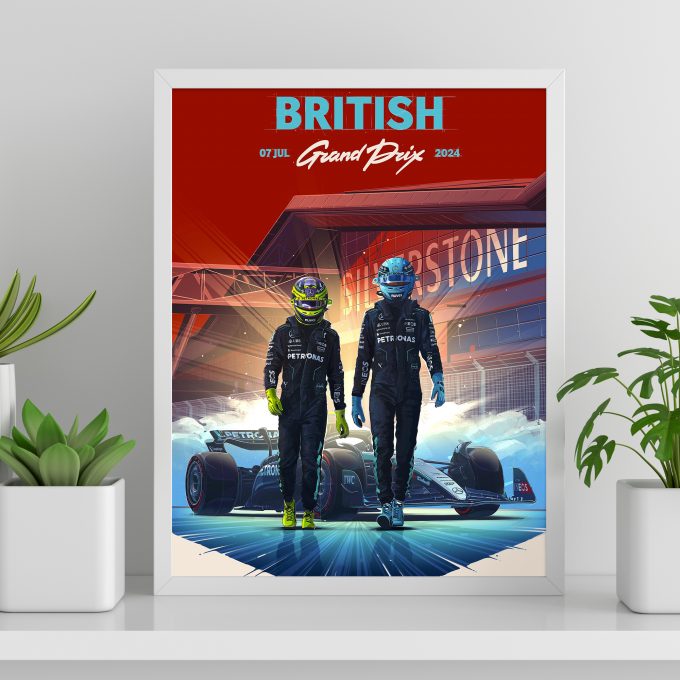 Great Britain 2024 Mercedes F1 Poster