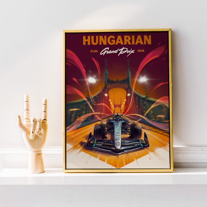 Hungary 2024 Mercedes F1 Poster