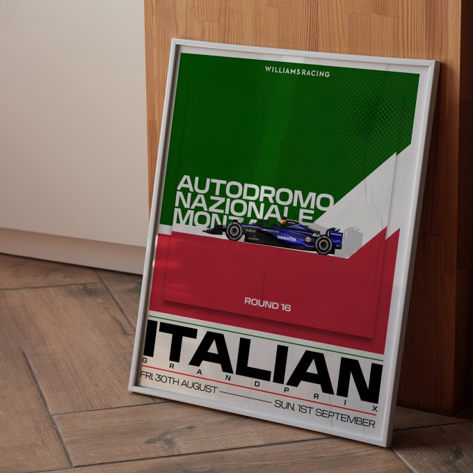 Italy 2024 Williams F1 Poster