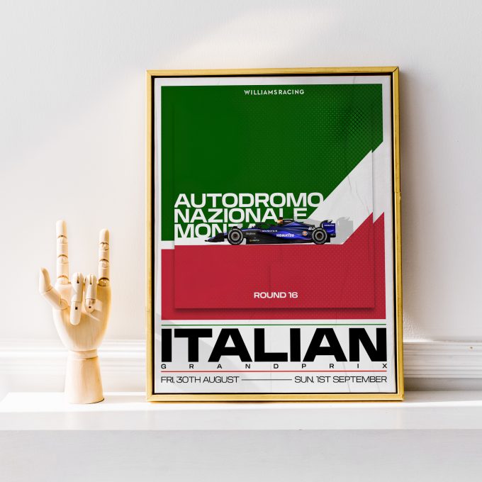 Italy 2024 Williams F1 Poster
