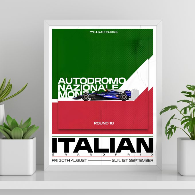 Italy 2024 Williams F1 Poster