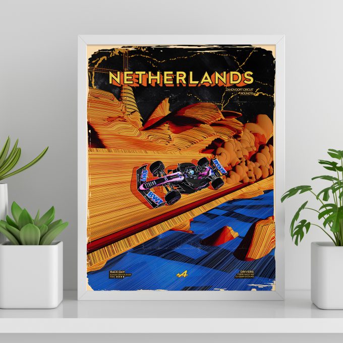 Netherlands 2024 Alpine F1 Poster
