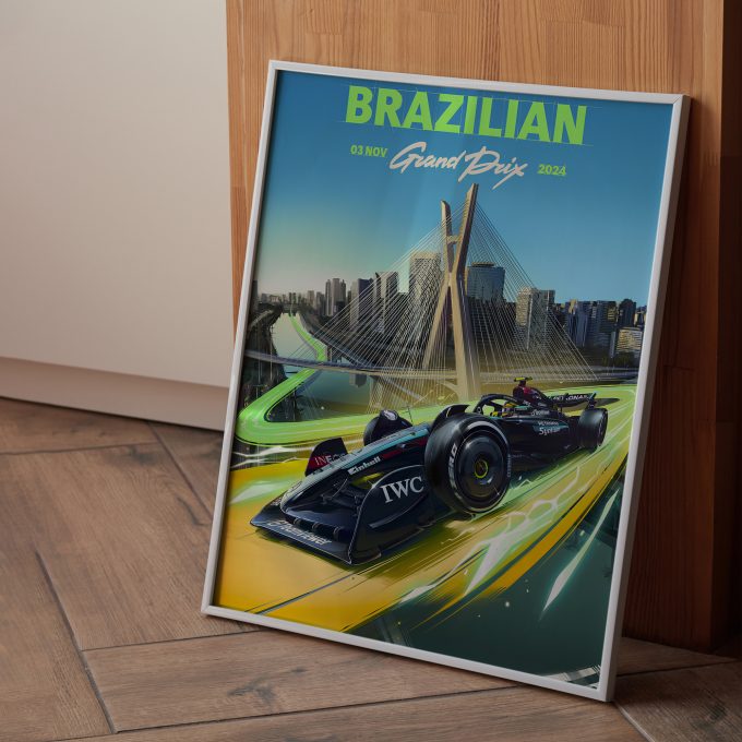 Brazil 2024 Mercedes F1 Poster