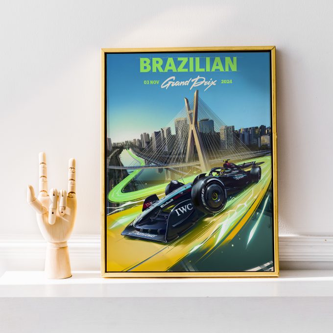 Brazil 2024 Mercedes F1 Poster