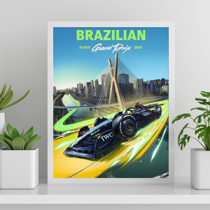 Brazil 2024 Mercedes F1 Poster