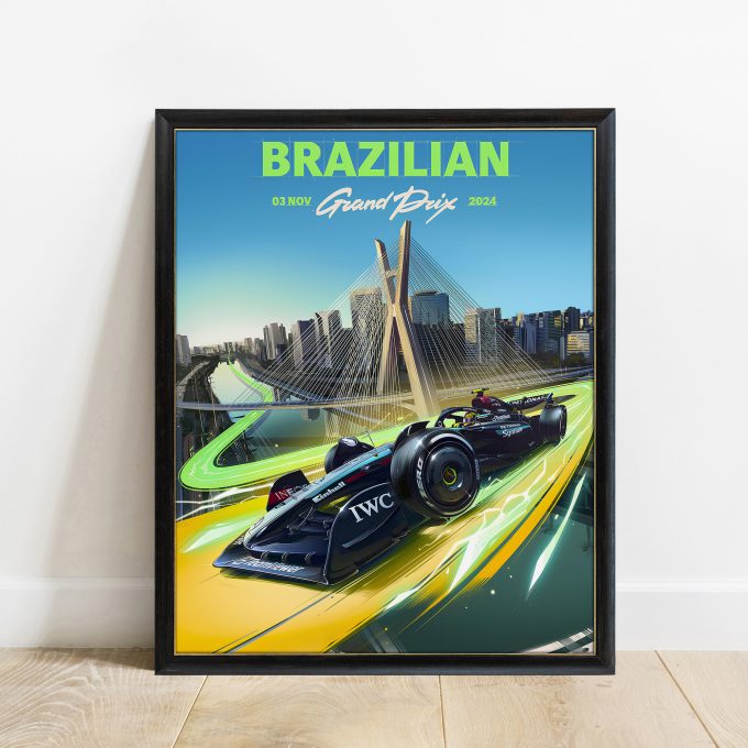 Brazil 2024 Mercedes F1 Poster