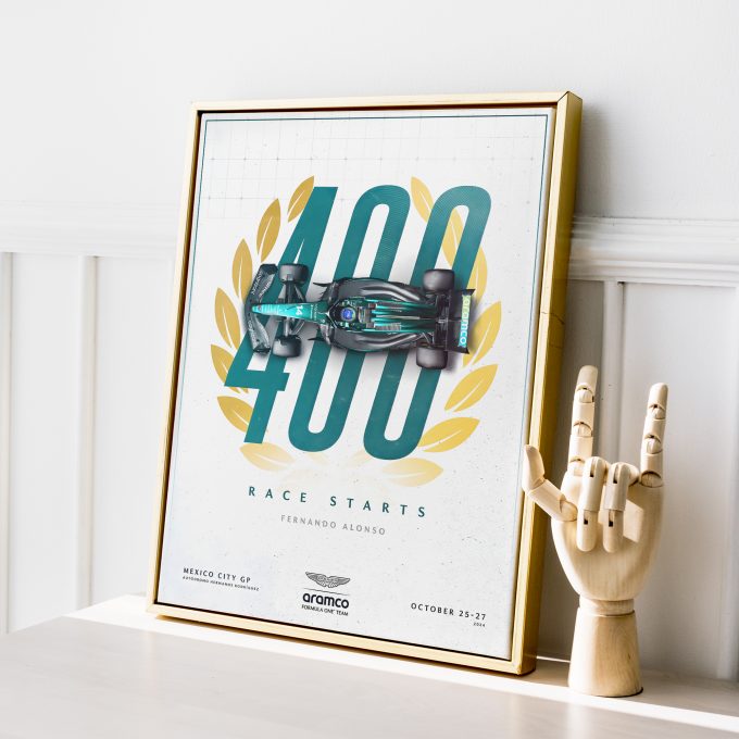 Mexico 2024 Aston Martin F1 Poster