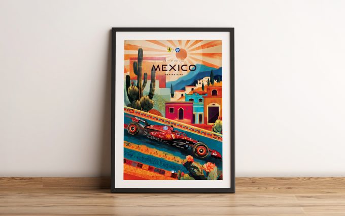 Mexico 2024 Ferrari F1 Poster