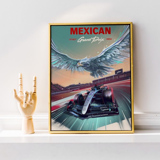 Mexico 2024 Mercedes F1 Poster