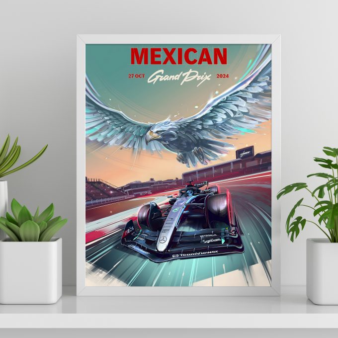 Mexico 2024 Mercedes F1 Poster