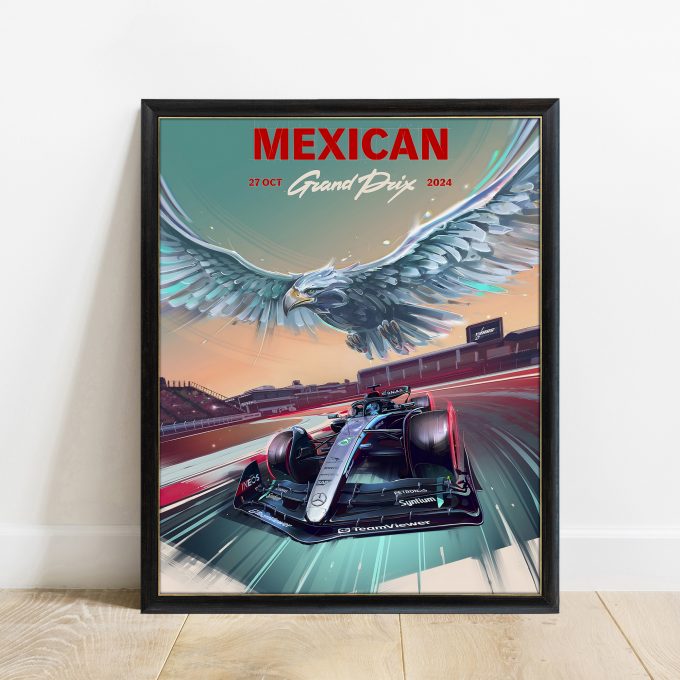 Mexico 2024 Mercedes F1 Poster