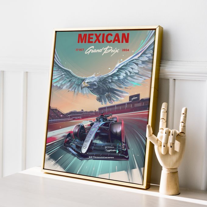 Mexico 2024 Mercedes F1 Poster